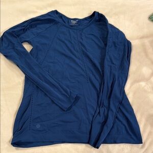 Women's Blue Long Sleeve Top